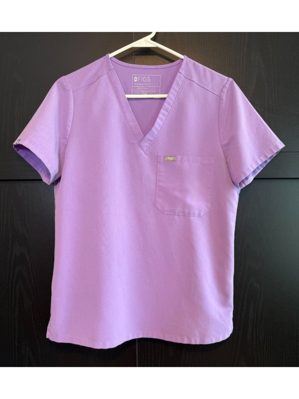 Figs Women's Technical Catarina Scrub Top Small Purple Short Sleeve Nursing